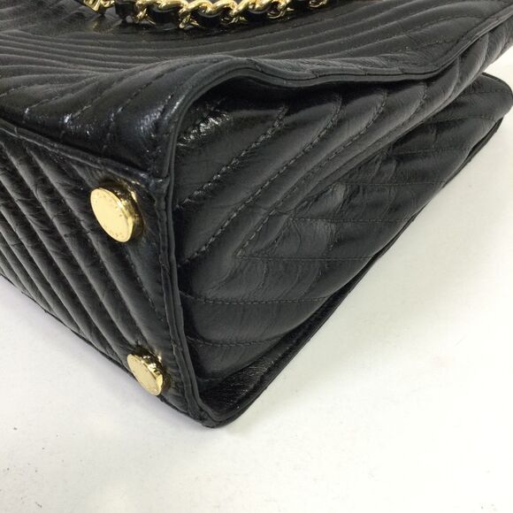 Michael Kors Susannah Large Chevron-Quilted Lamb Leather Tote Bag Black - Picture 8 of 16